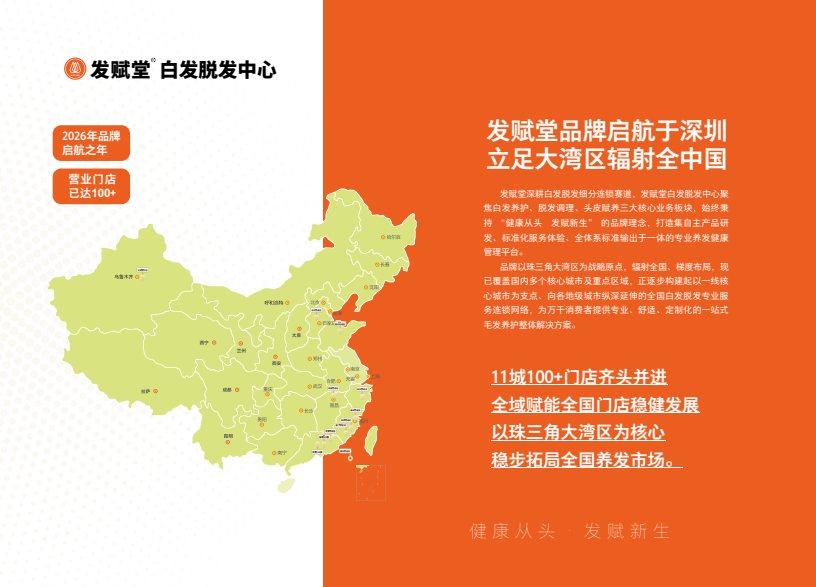 发赋堂全国门店布局地图